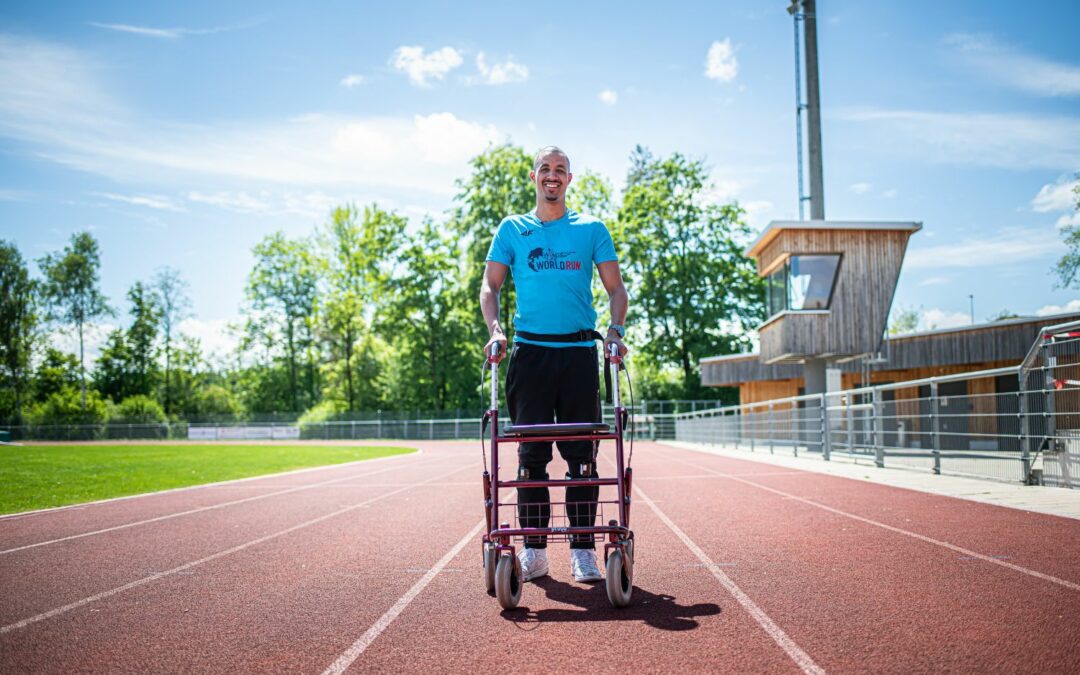 The unrelenting drive of walking quadriplegic David Mzee